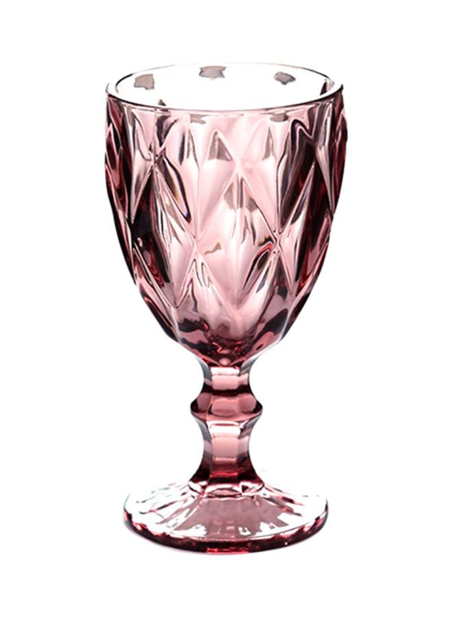 Retro Vintage Relief Drinkware Glass Pink